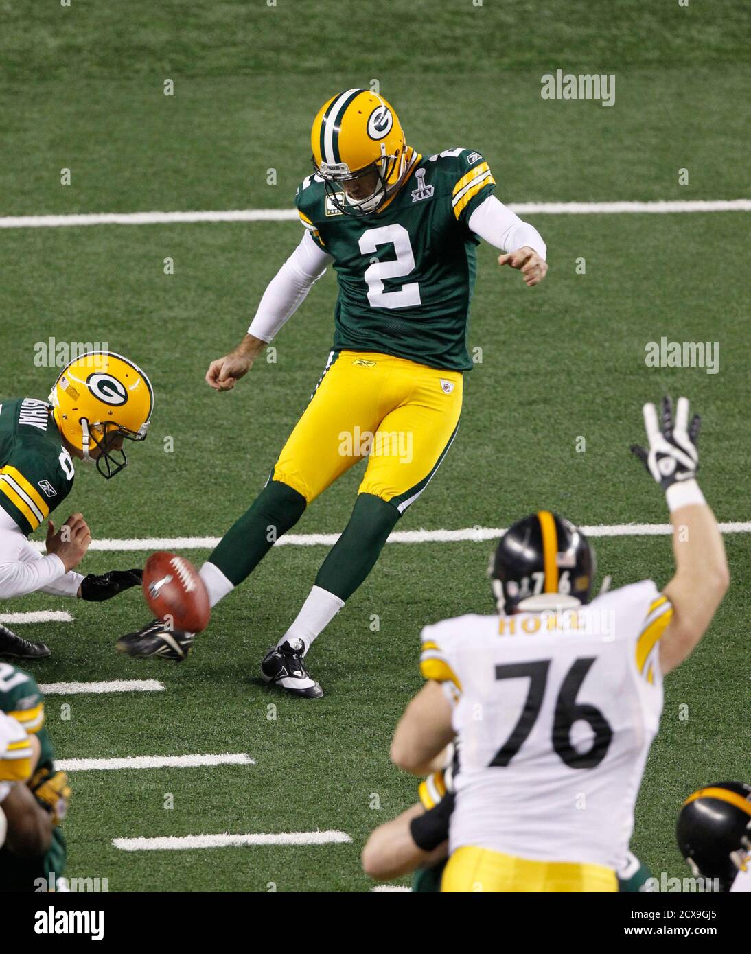 Green bay packers kicker mason crosby hires stock photography and