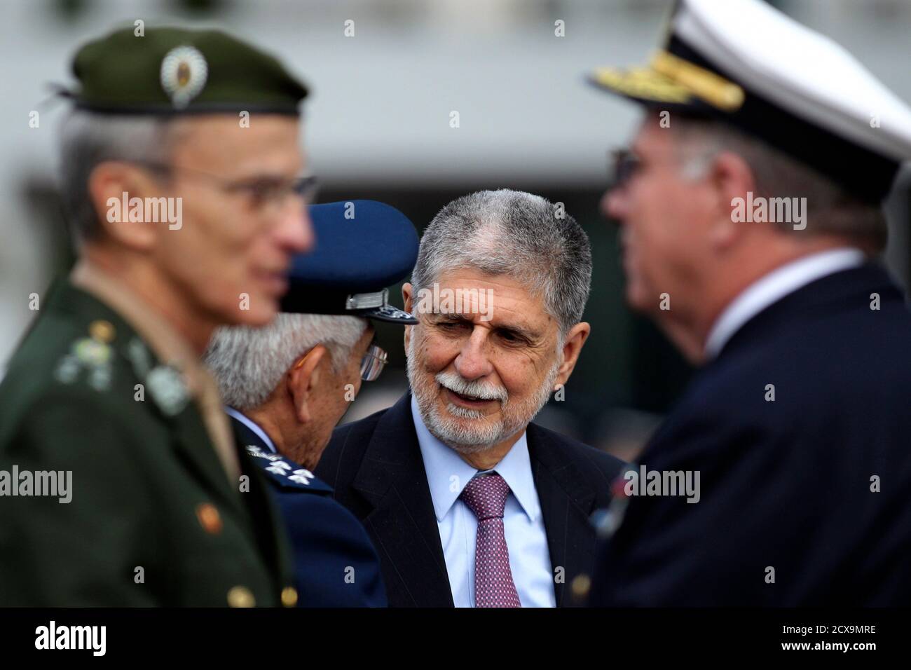 Brazil S Defence Minister Celso Amorim Attends A Ceremony To Receive Portugal S Defence Minister Jose Pedro Aguiar Branco At The Ministry Of Defense In Brasilia May 24 12 Reuters Ueslei Marcelio Brazil s Politics