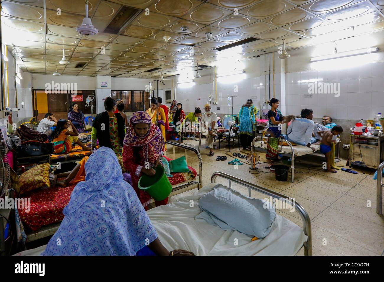 The Dhaka Medical College Hospital struggles to handle the rush of
