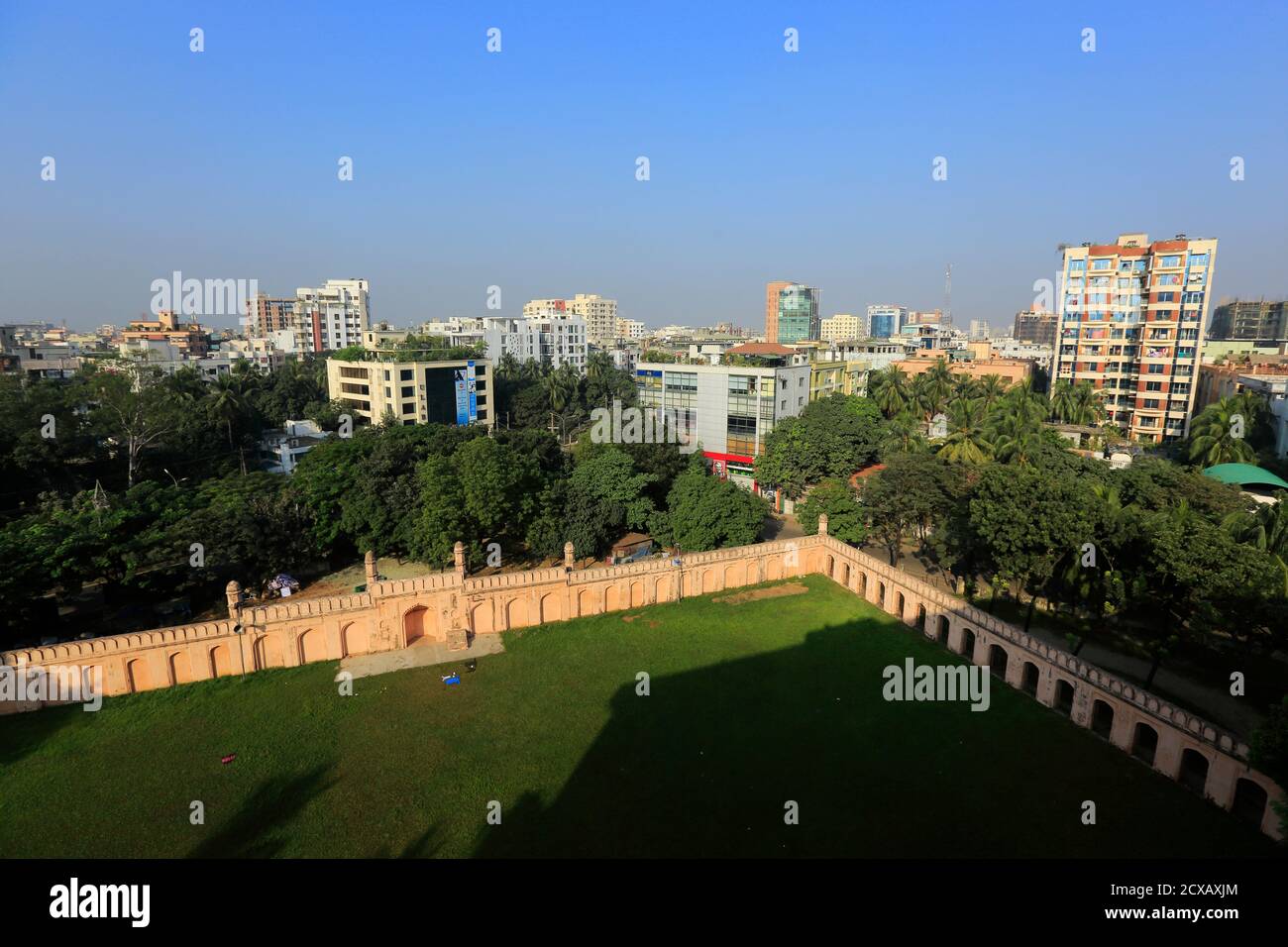 The Dhanmondi Shahi Eidgah, also called Mughal Eidgah, located at Saat Masjid road, in Dhanmondi residential area of Dhaka, Bangladesh. It was built i Stock Photo