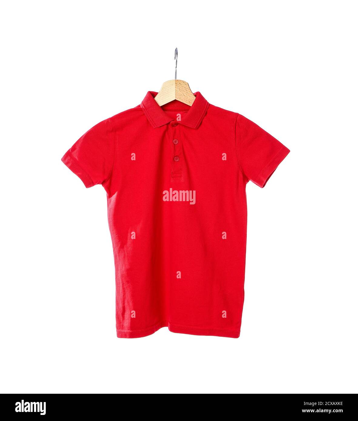 Hanger with stylish school uniform on white background Stock Photo - Alamy