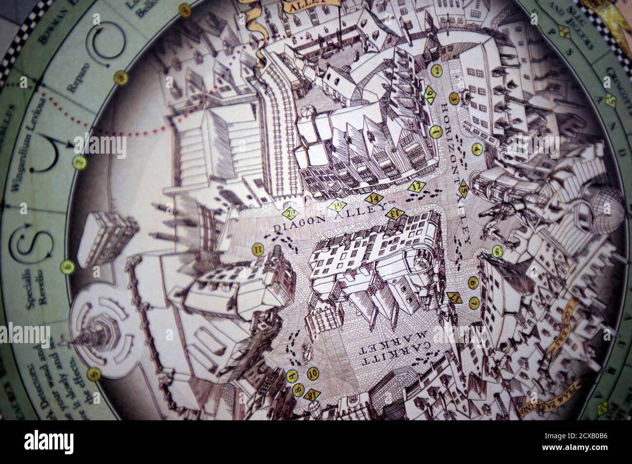 A Map Highlights Places Where Guests Can Cast Spells With Interactive Magical Wands During A Media