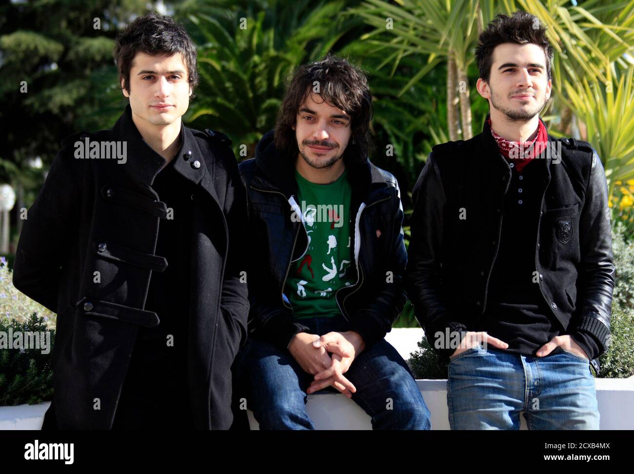 Adrien Gallo L R Karim Reveille And Felix Hemmen Of The French Music Group Brunes Pose During A Photocall At The Midem An International Record Music Publishing And Video Music Market In