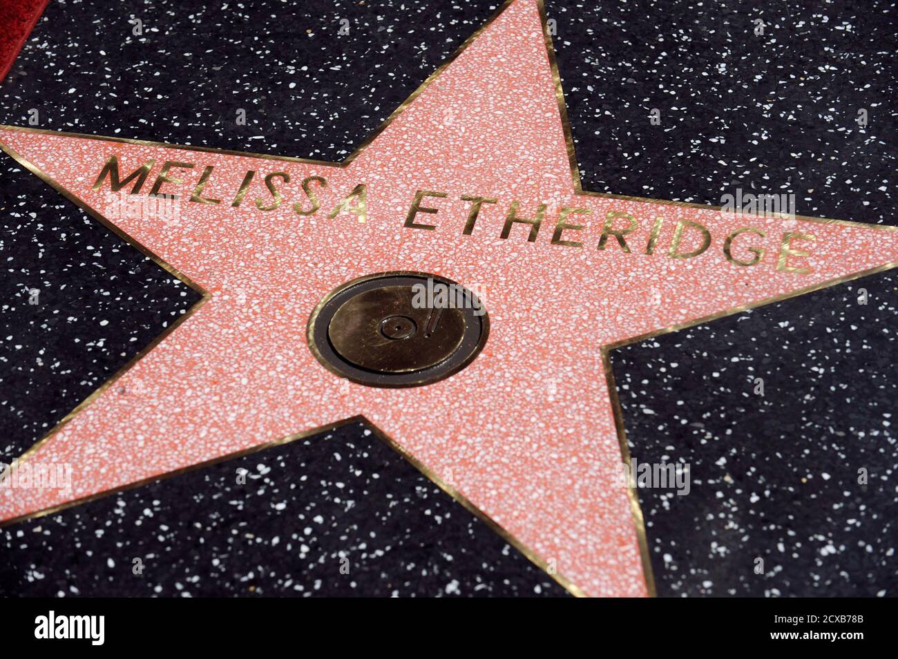 A star created for singer Melissa Etheridge is seen on the Hollywood Walk  of Fame in Los Angeles September 27, 2011. REUTERS/Phil McCarten (UNITED  STATES - Tags: ENTERTAINMENT Stock Photo - Alamy