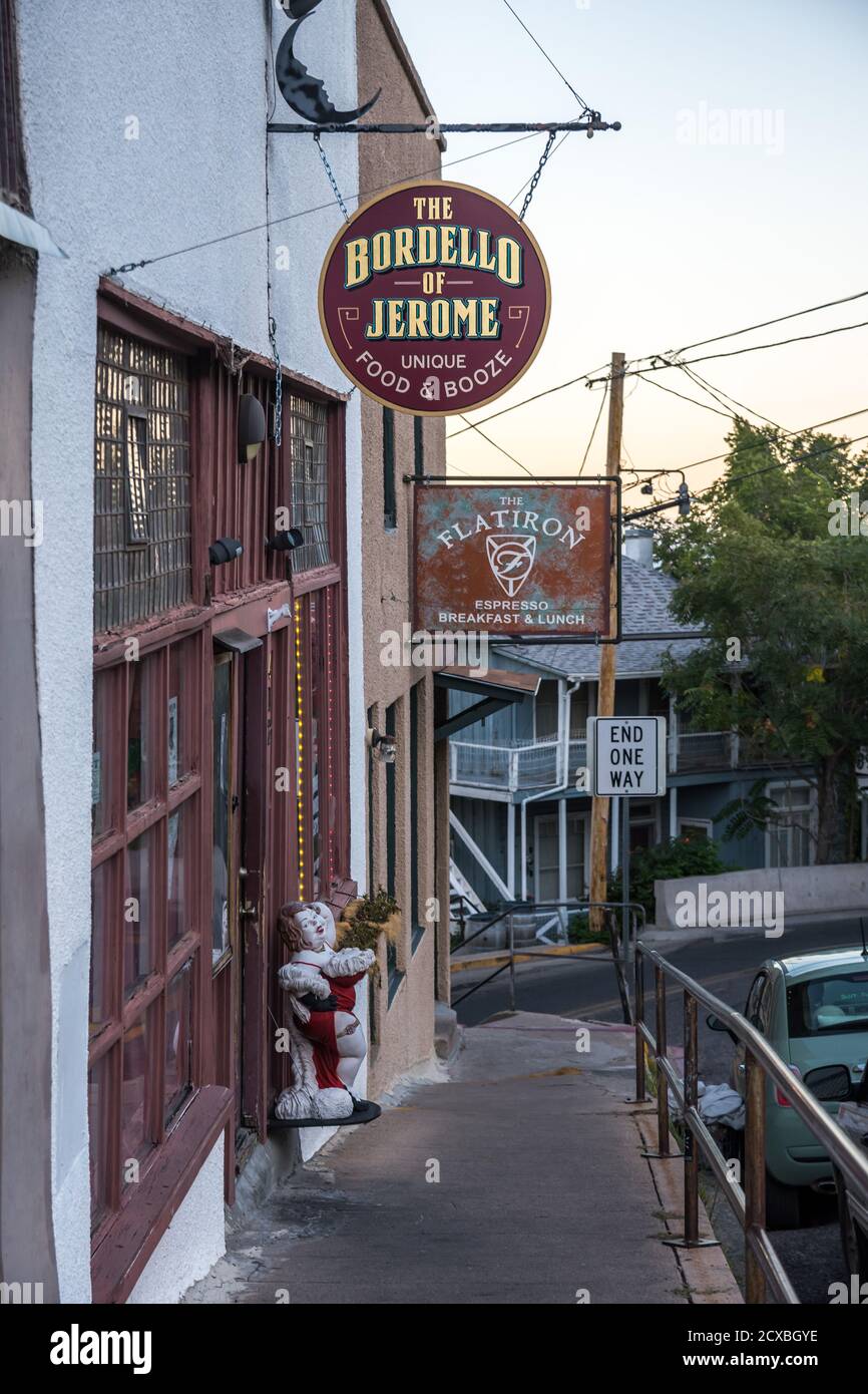 Jerome, AZ, USA October 11, 2019 The Bordello of Jerome Unique Food