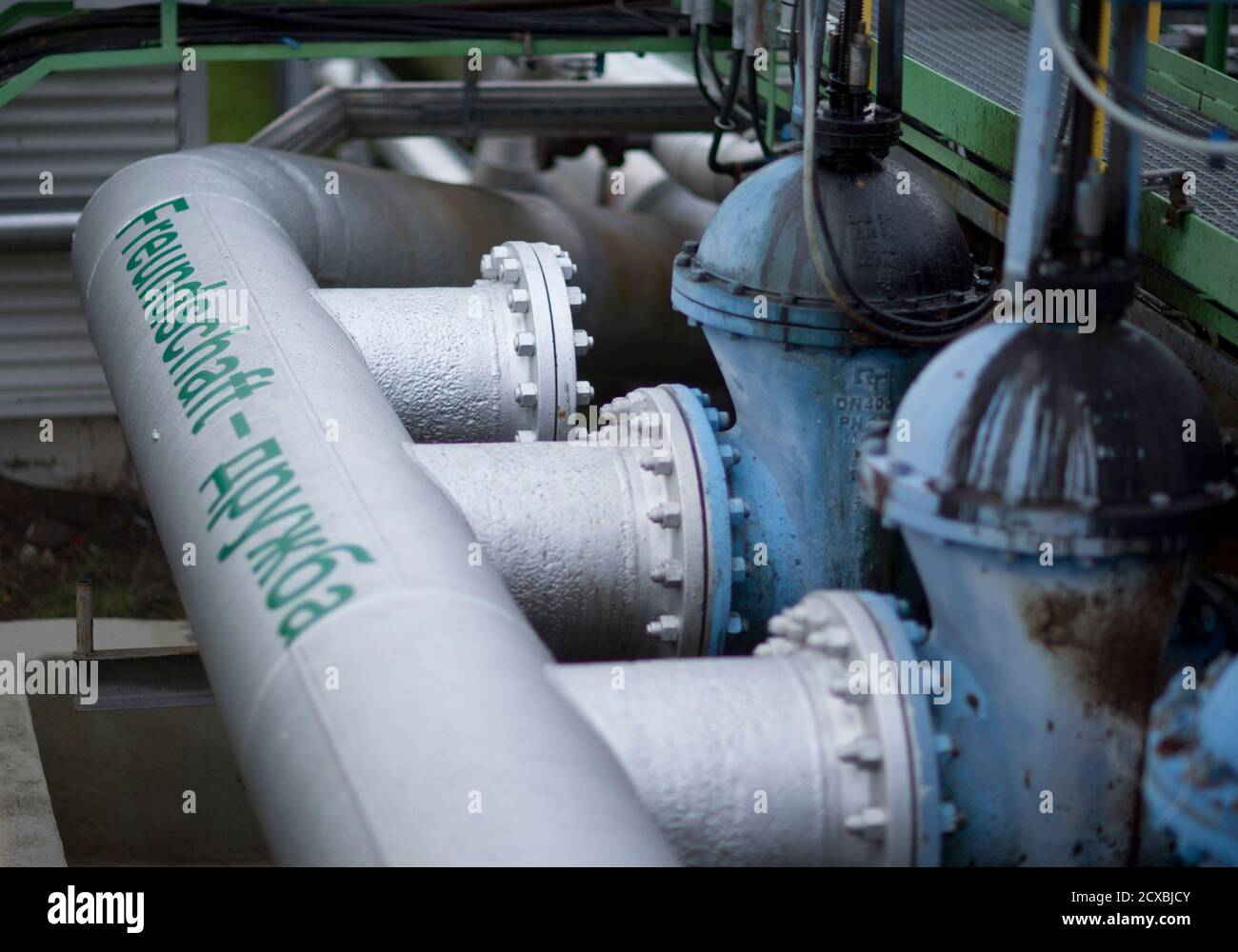 General view of the end of the 5000 km (3100 miles) long Druschba pipeline  in the Petrolchemie and Kraftstoffe (PCK) oil refinary in Schwedt/Oder,  October 20, 2014. The PCK refinery is co-owned