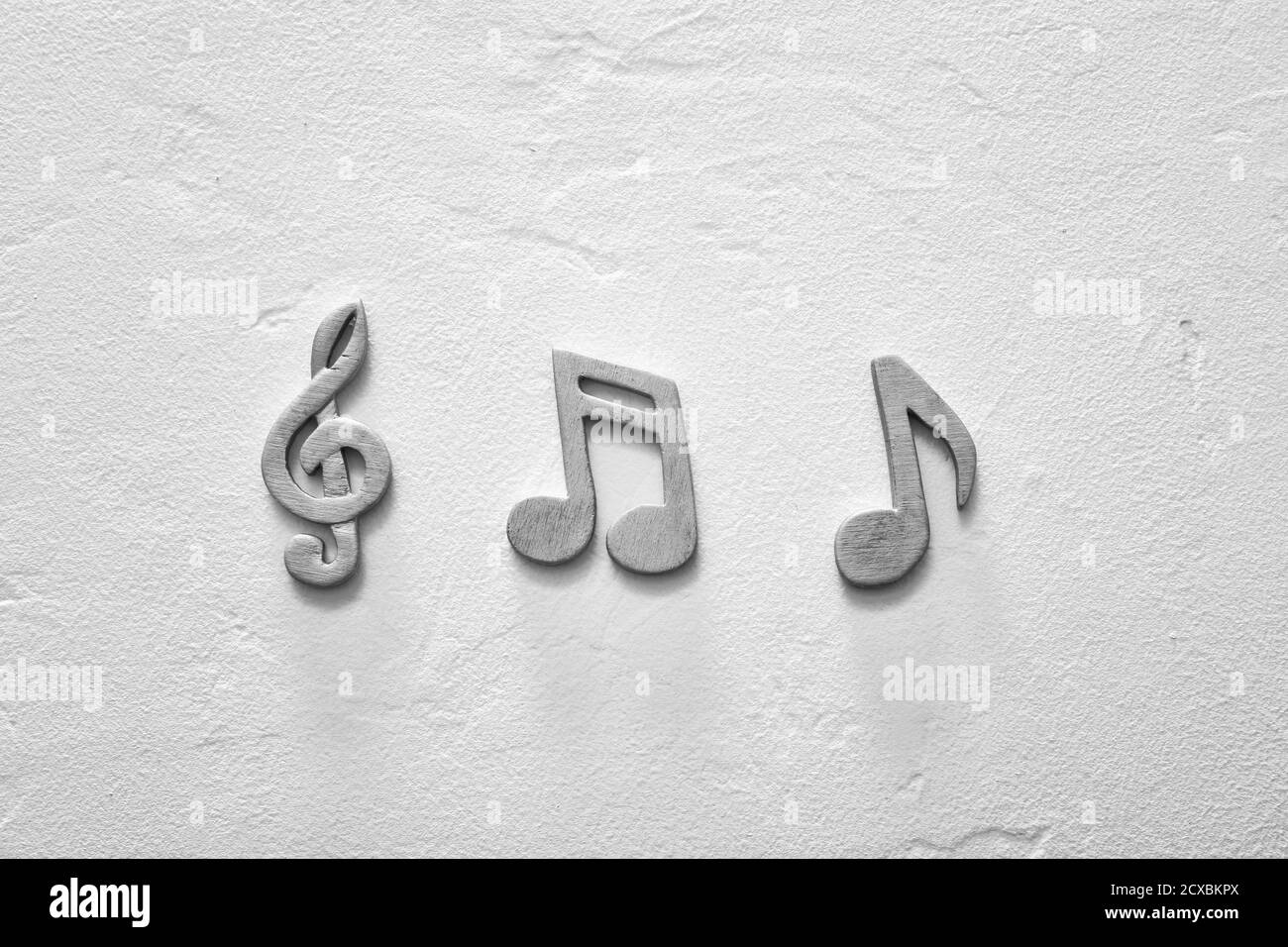 Music notes on white background Stock Photo - Alamy