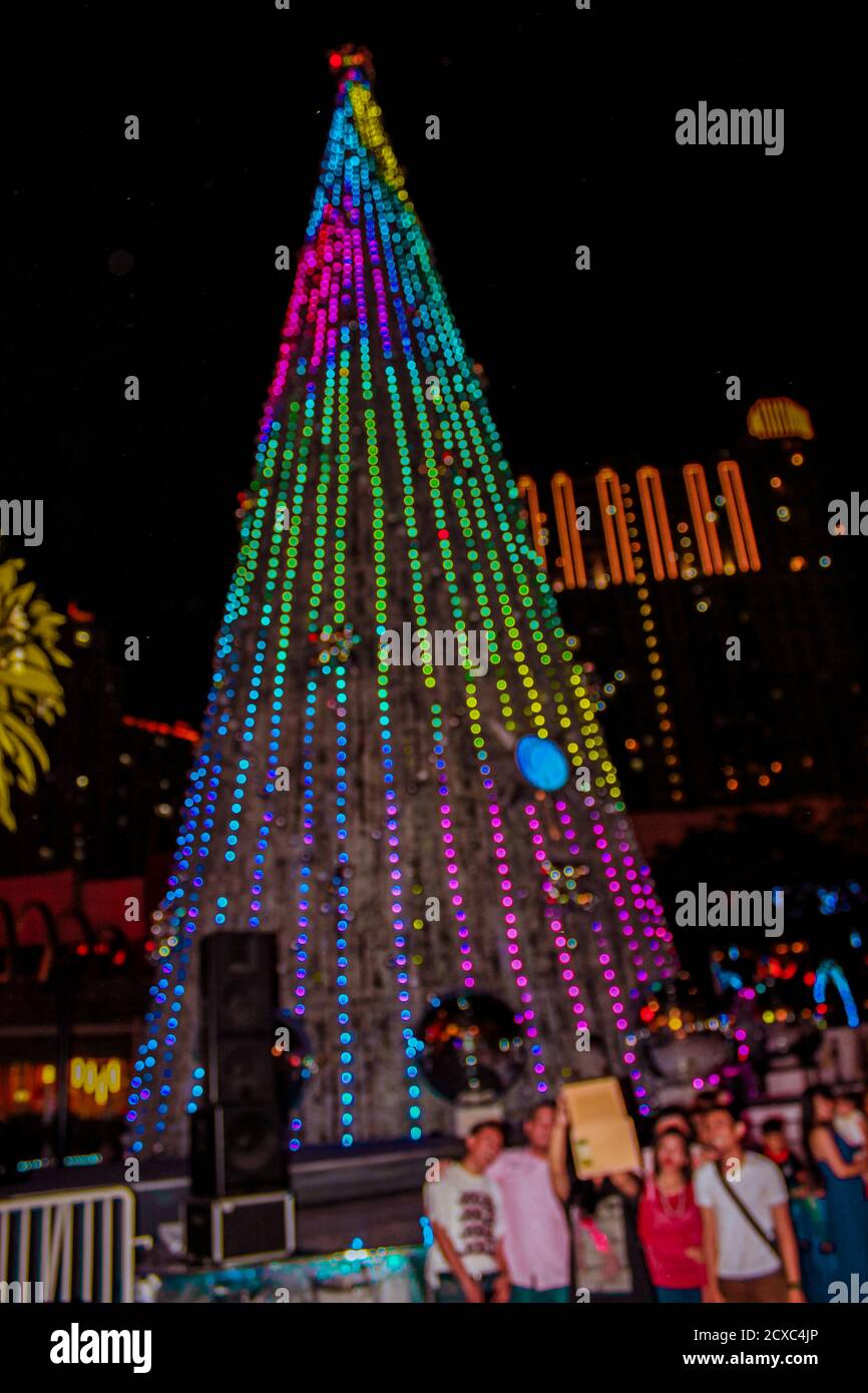 Blur and no focus to Christmas Tree at Central Park Mall, Jakarta