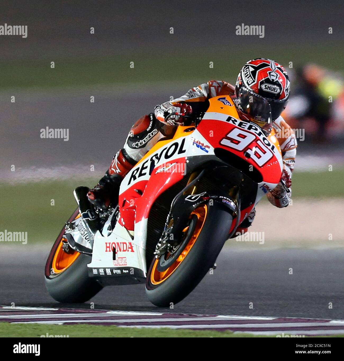 Honda Motogp Rider Marc Marquez Of Spain Rides His Bike During The Qatar Motogp Grand Prix At The Losail International Circuit In Doha March 23 2014 Reuters Stringer Qatar Tags Sport Motorsport