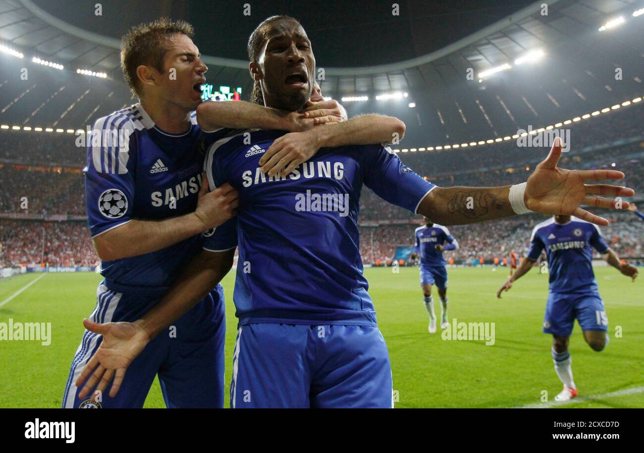 Didier Drogba R And Frank Lampard Of Chelsea Celebrate A Goal Against Bayern Munich During Their Champions League Final Soccer Match At The Allianz Arena In Munich May 19 12 Reuters Wolfgang Rattay Didier Drogba R And Frank Lampard Of Chelsea Celebrate A Goal Against Bayern Munich During Their Champions League Final Soccer Match At The Allianz Arena In Munich May 19 12 Reuters Wolfgang Rattay