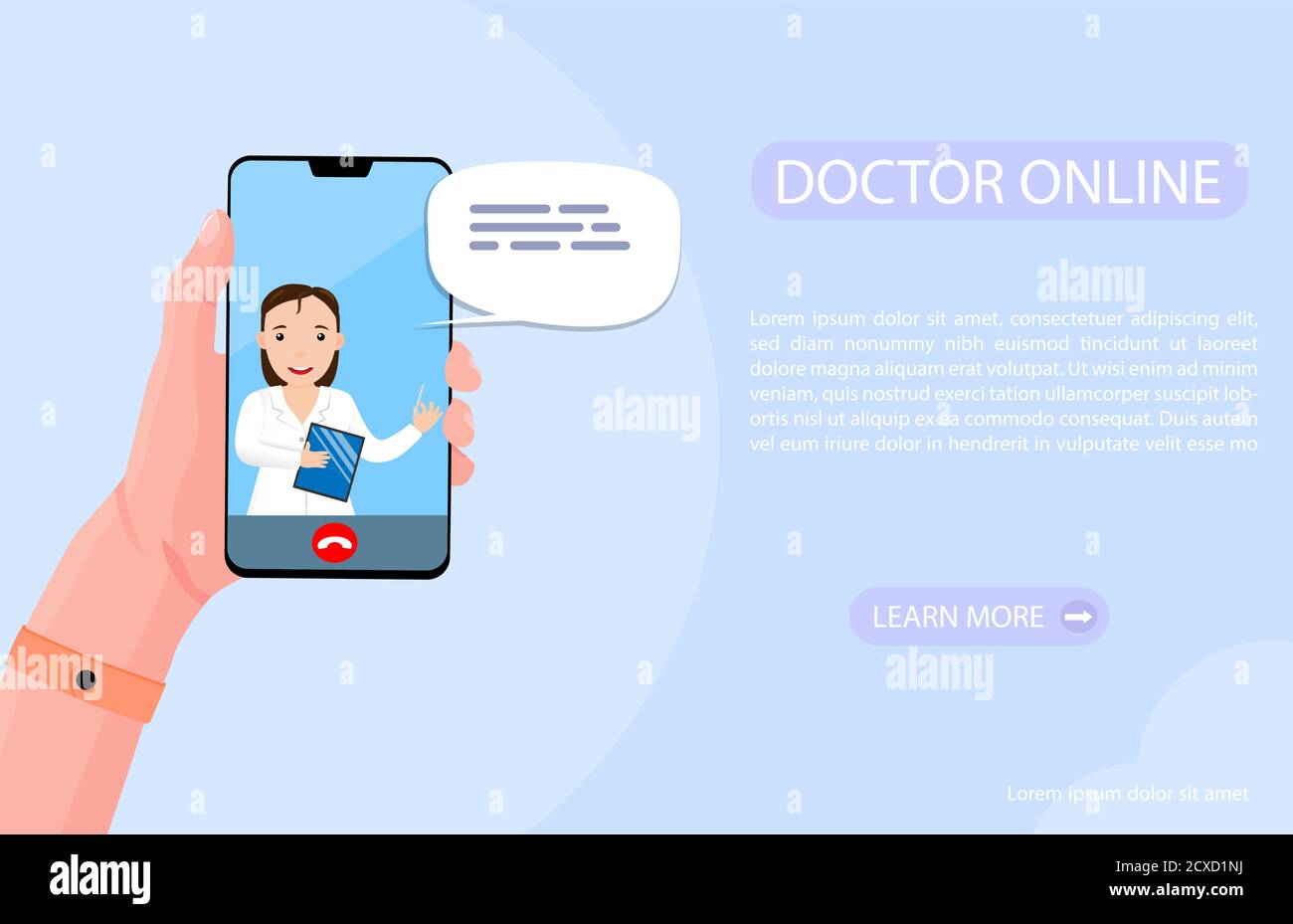 Doctor online consult video Stock Vector Images Alamy
