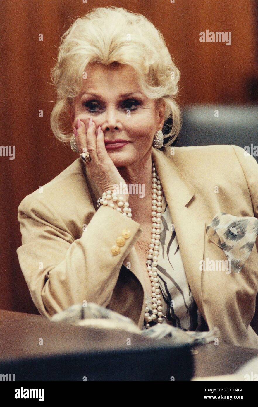 Zsa Zsa listens in court in Beverly Hills, as she is to over 145 hours of community service after a judge ruled she failed complete her prior community service