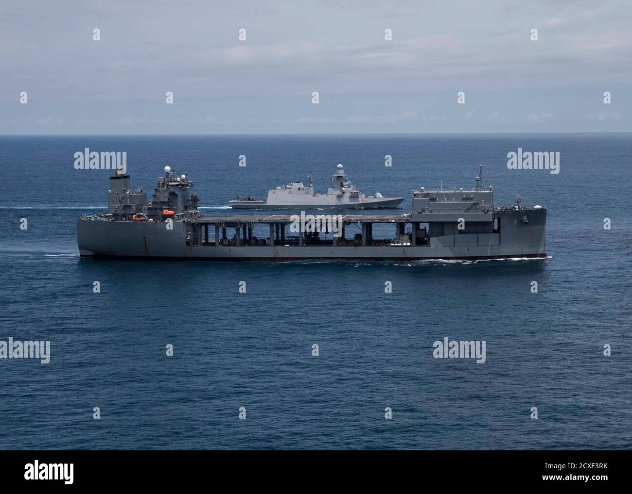 The Expeditionary Sea Base USS Hershel “Woody” Williams (ESB 4), front ...