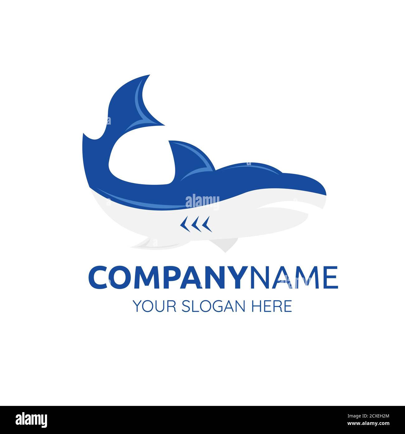 Illustration vector design of Shark logo template for business or company Stock Vector