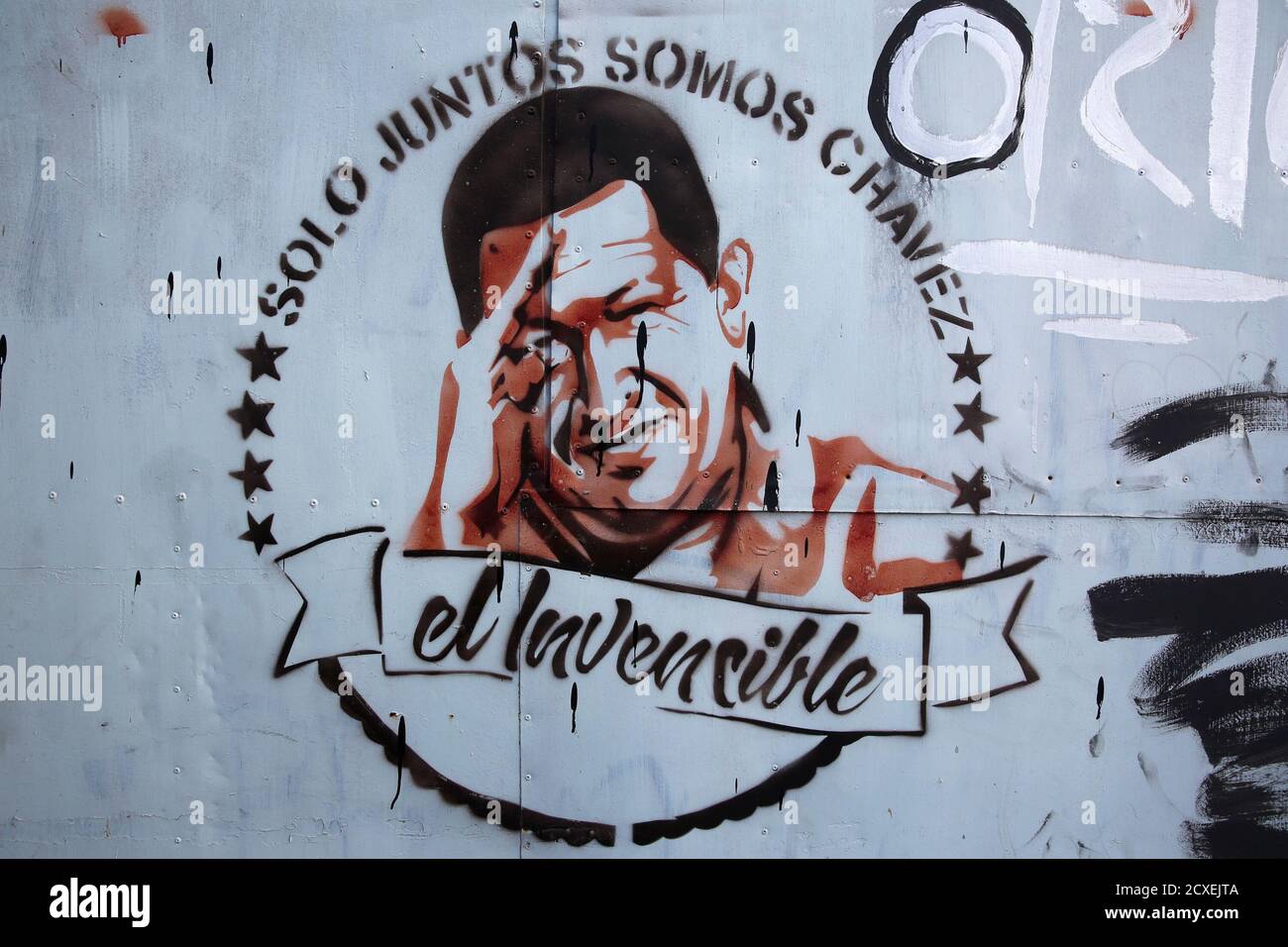 A mural depicting Venezuela's late President Hugo Chavez is seen in Caracas  March 4, 2015. On March 5, Venezuelans will commemorate the second  anniversary of the death of Venezuela's late president Chavez.