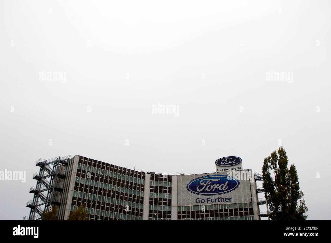 The Ford car plant headquarters is seen in Craiova, 230km (143 miles) west  of Bucharest, October 29, 2012. Ford will stop making vans in Britain next  year, cutting 1,400 jobs on top