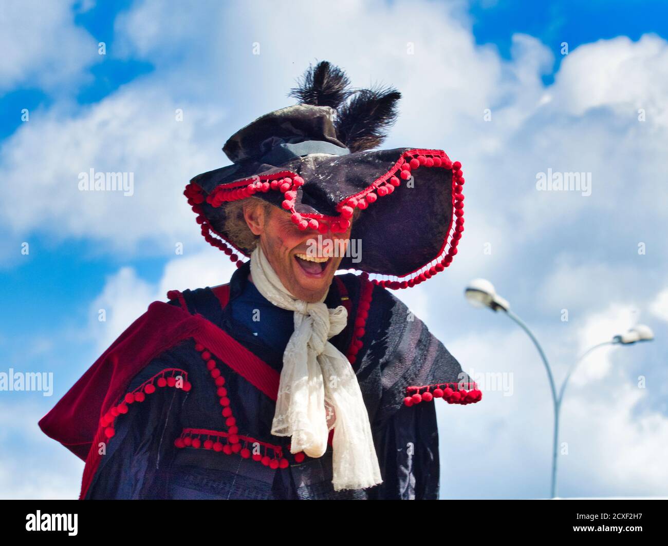 YAINVILLE, FRANCE - JULY Circa, 2019. Actor man in historical pirate costume  making a show outdoors, for Armada parade on the Seine river Stock Photo -  Alamy