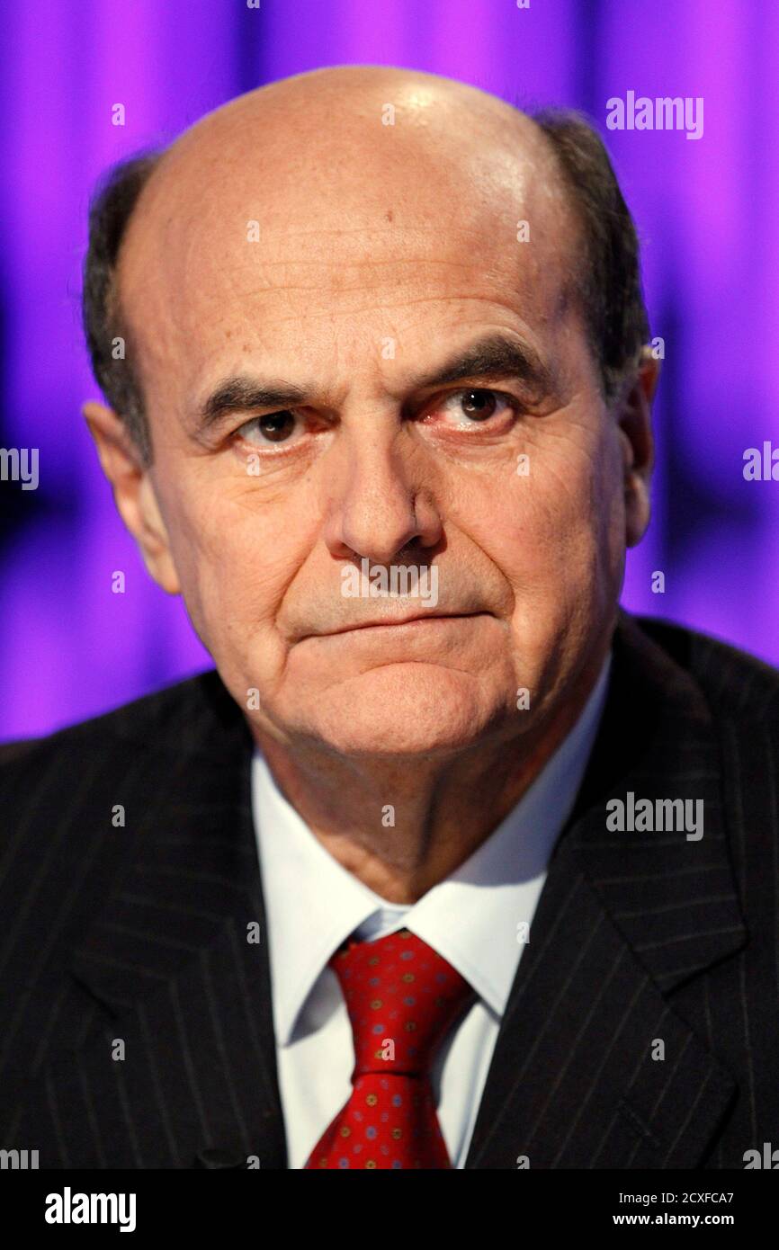 Democratic Party Leader Pier Luigi Bersani Poses Before The Taping Of The Talk Show Otto E Mezzo Eight And A Half At La7 Television In Rome January 7 2013 Reuters Giampiero Sposito Italy