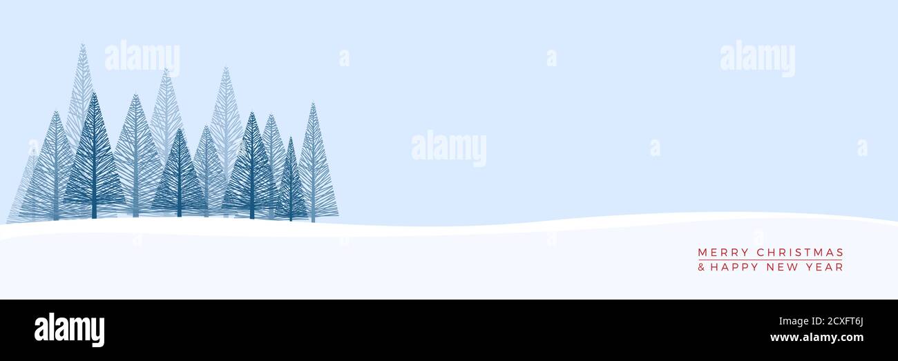 Christmas. Abstract vector illustration. Winter landscape background. Stock Vector