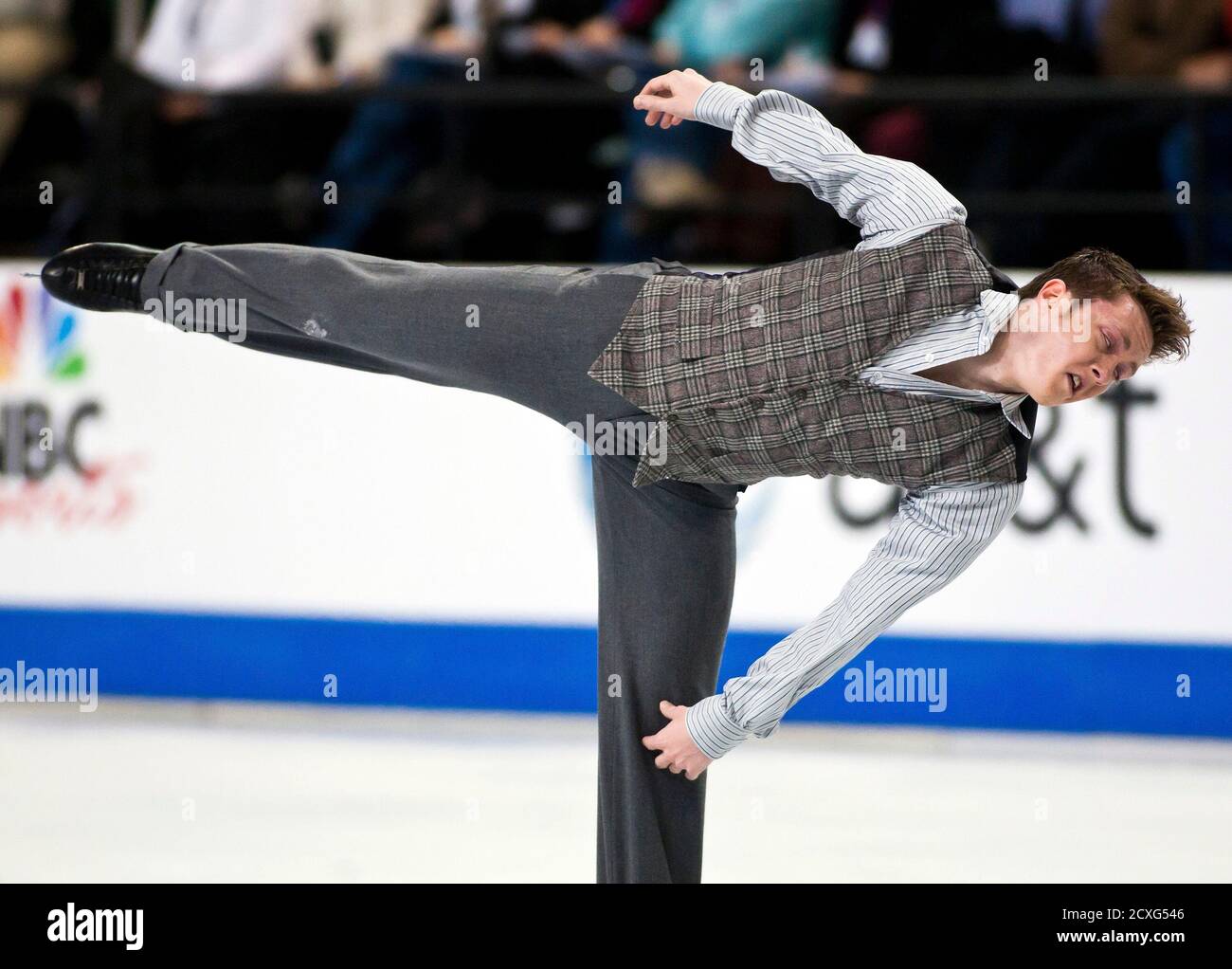 Jeremy Abbott Spins While Skating During The Men S Free Skate Program At The U S Figure Skating