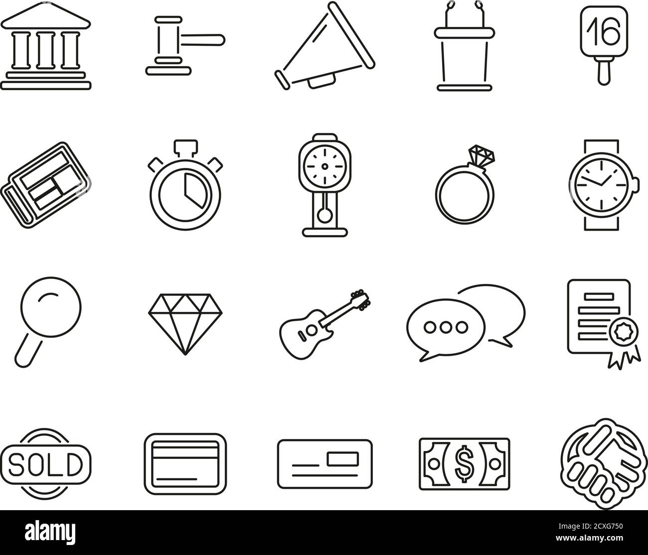 Auction Bid Card Stock Vector Images - Alamy For Auction Bid Cards Template