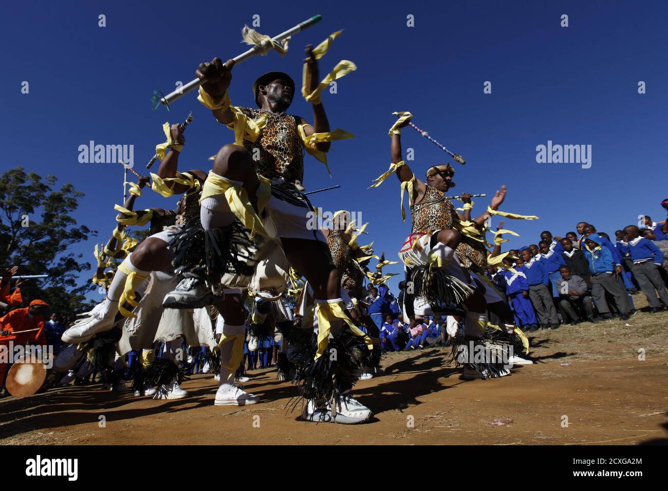 Inmates Perform For School Children In Qunu, Eastern Cape, July 18, 2012.  South Africans Celebrated Former President Nelson Mandela's 94Th Birthday  On Wednesday With Special Events And Charity Work In What Has