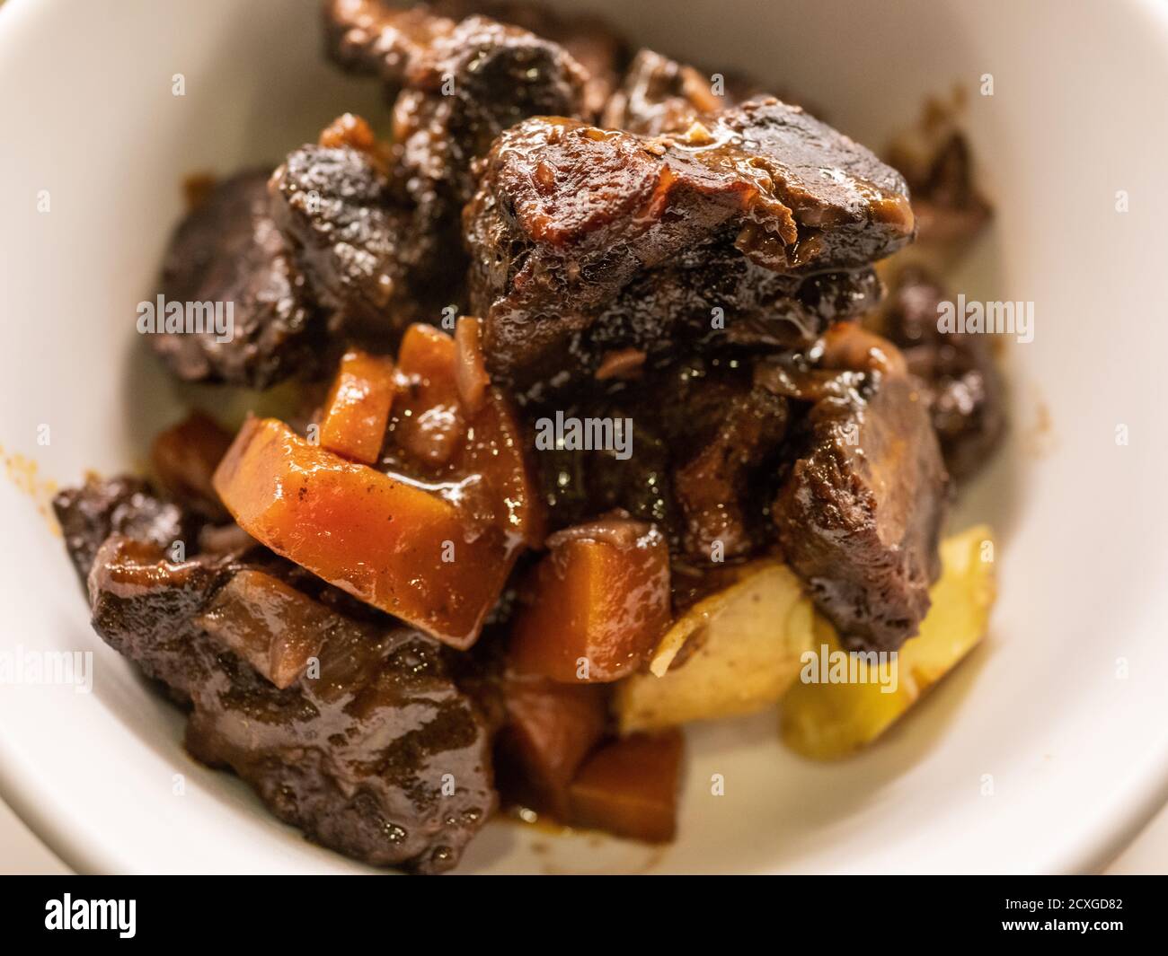 Beef braised with red wine Stock Photo Alamy