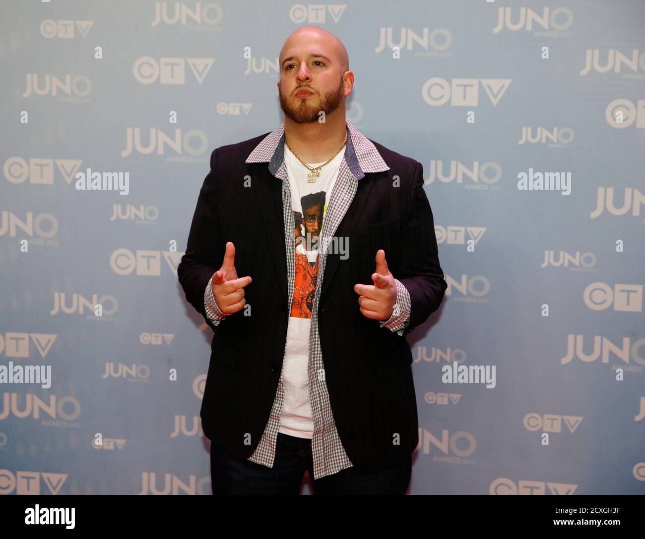 Hip hop producer Marco Polo arrives at the 2015 Juno Awards in Hamilton,  Ontario, March 15, 2015. REUTERS/Mark Blinch (CANADA - Tags: ENTERTAINMENT  Stock Photo - Alamy