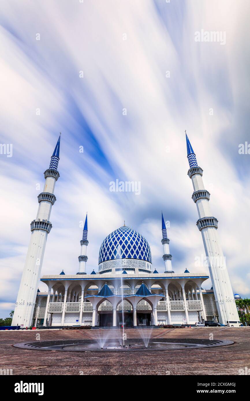 The Blue Mosque of Shah Alam, Malaysia. Stock Photo