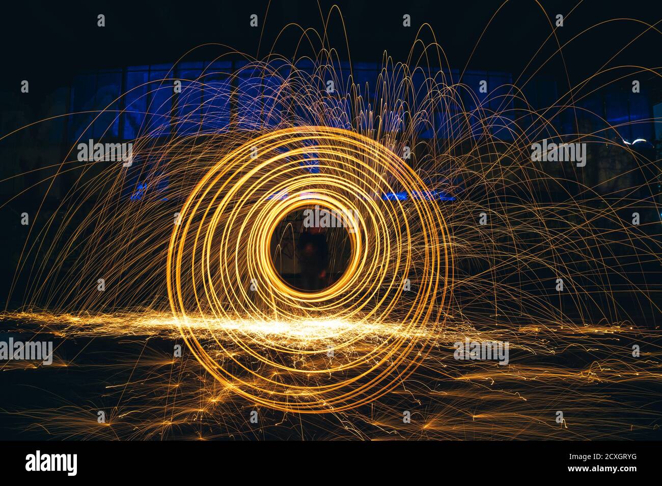 Long exposure light painting Stock Photo - Alamy