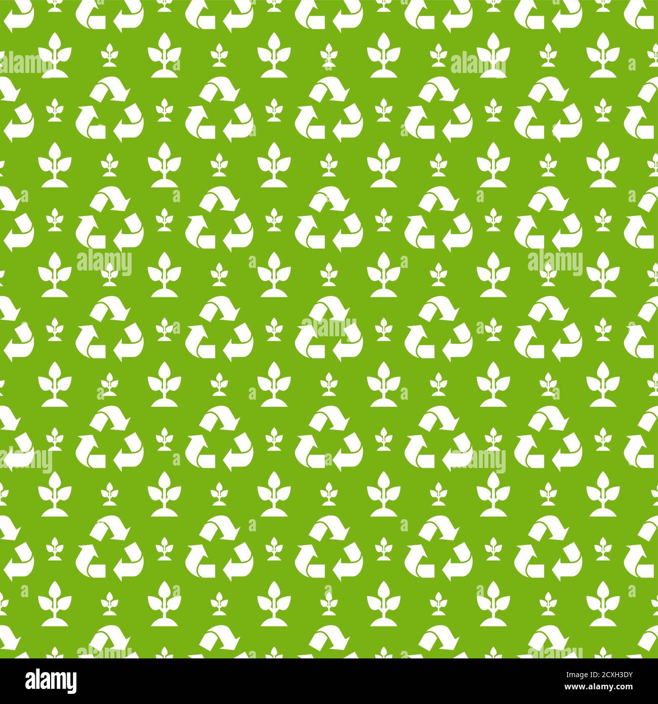 Recycle ecology Seamless pattern. Flat vector illustration. Stock Vector