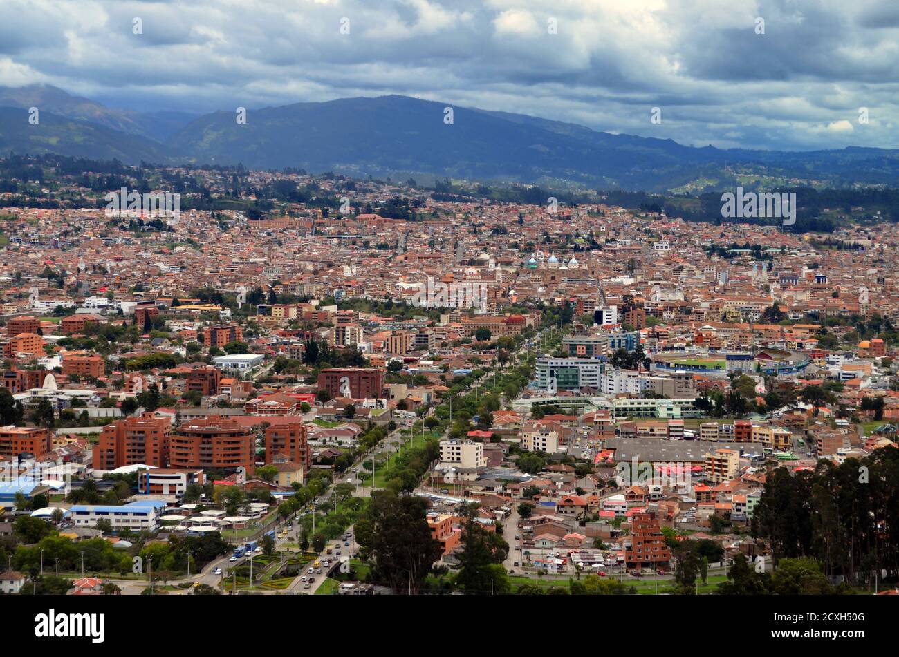 Cuenca, Ecuador - Panoramic view from Mirador de Turi Stock Photo - Alamy