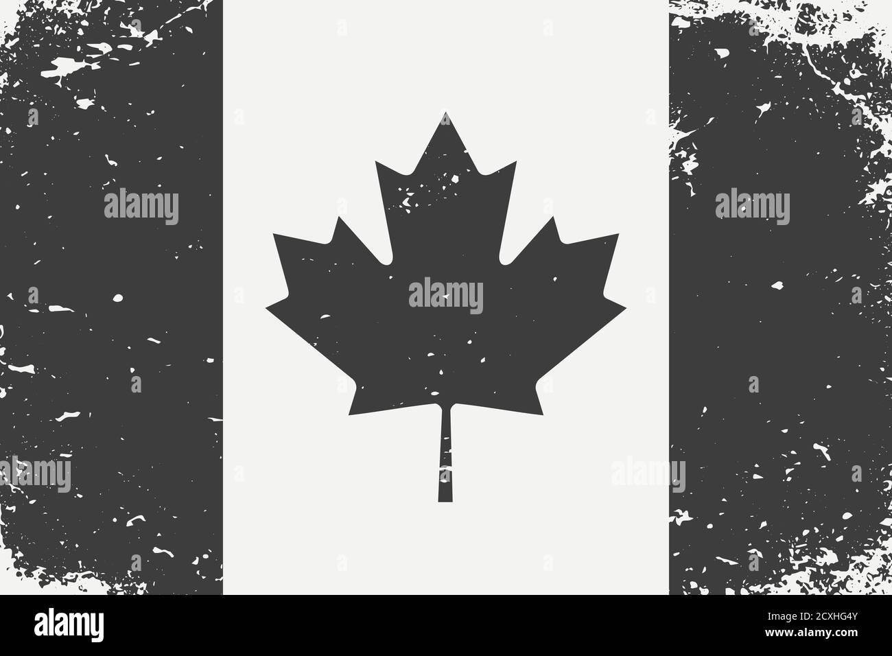 Canada flag Black and White Stock Photos & Images Alamy