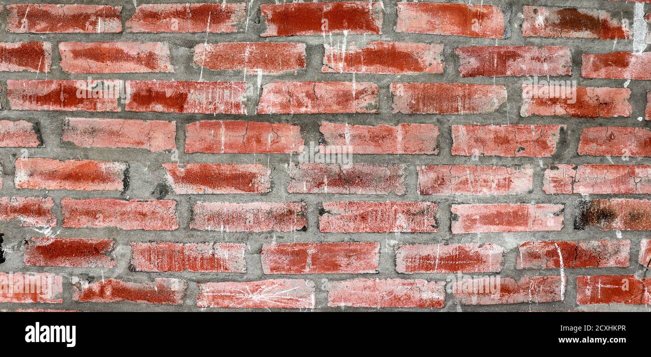 Old brick wall background. Abstract scratched wall texture Stock Photo