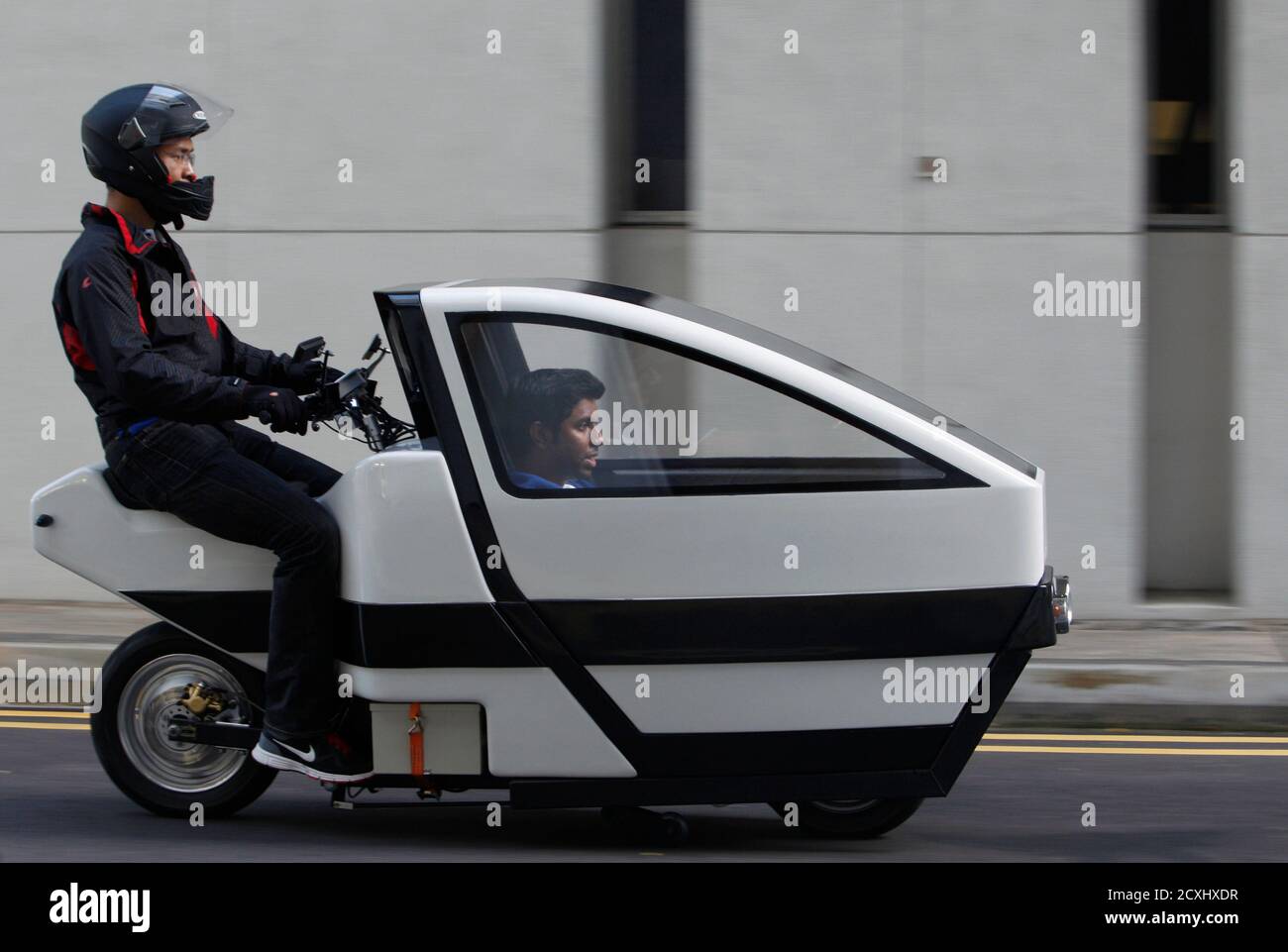 Members Of The Tum Create Group Ride A Prototype Of Their Voi Scooter At The Nanyang Turns out that when you make it easy to create interesting things, that's exactly what people do.
