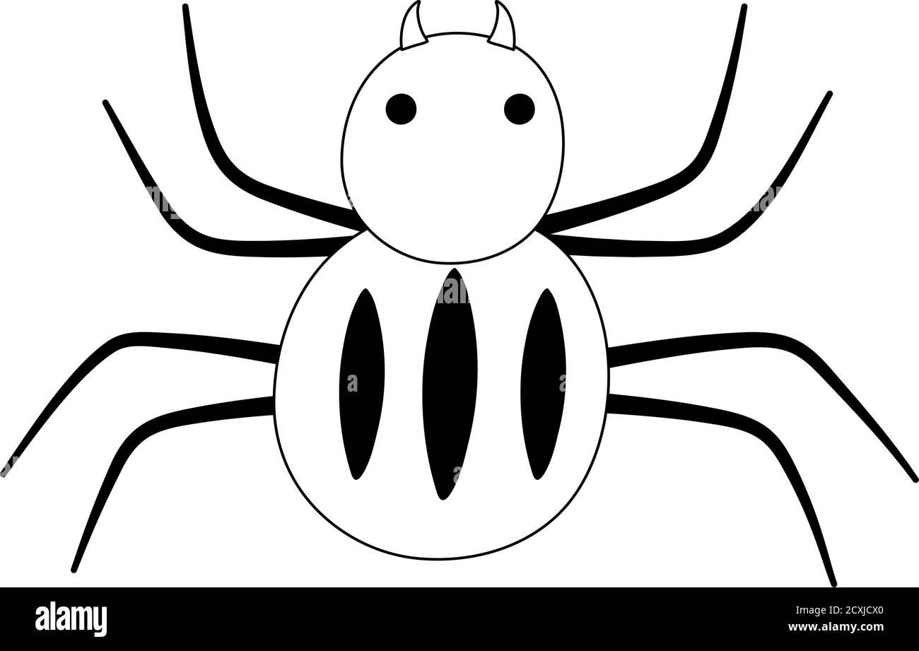 spider creepy insect isolated design icon vector illustration line ...