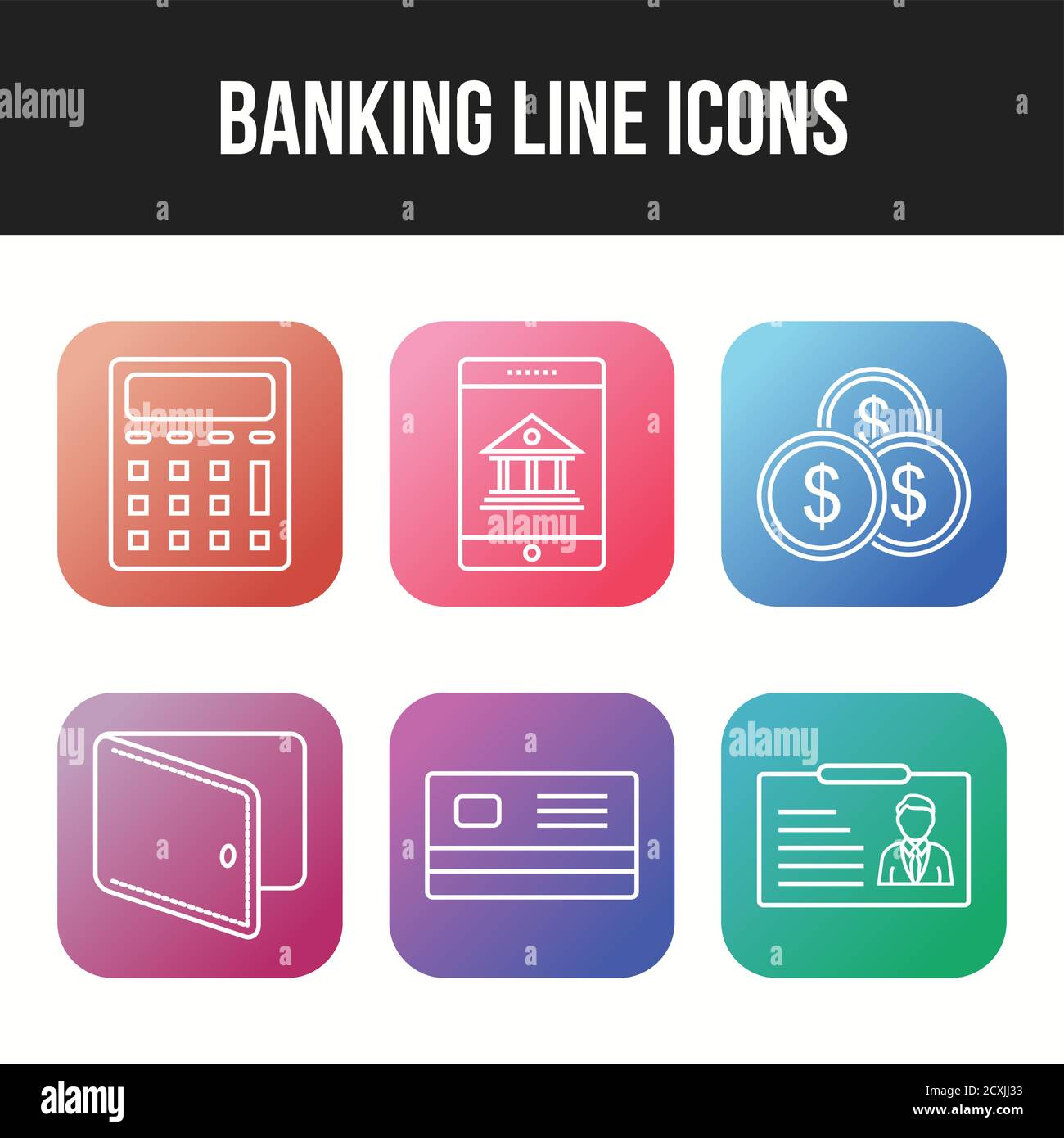 Banking icons for personal and commercial use Stock Vector Image & Art ...