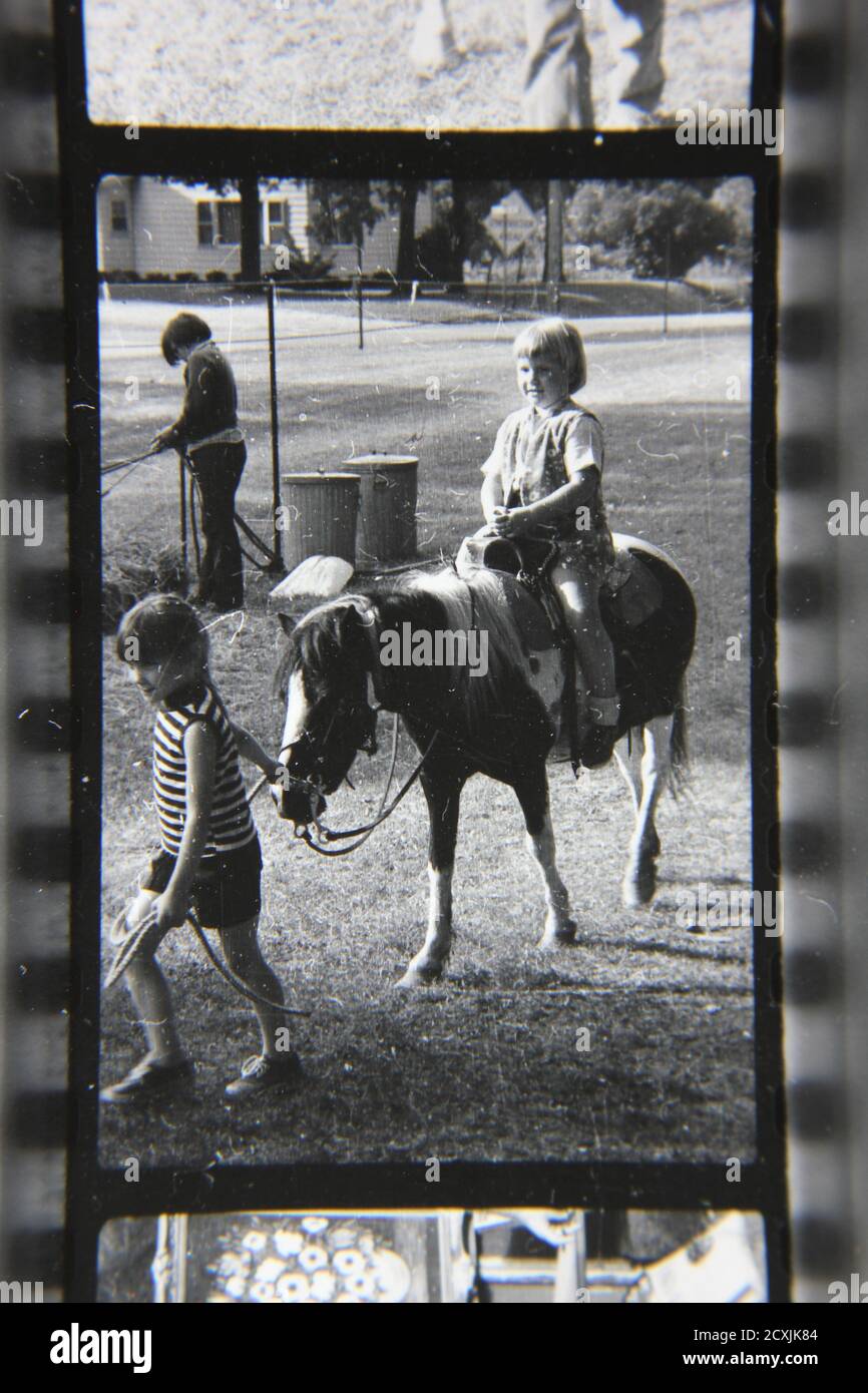 Fine 1970s vintage black and white photography of a young girl