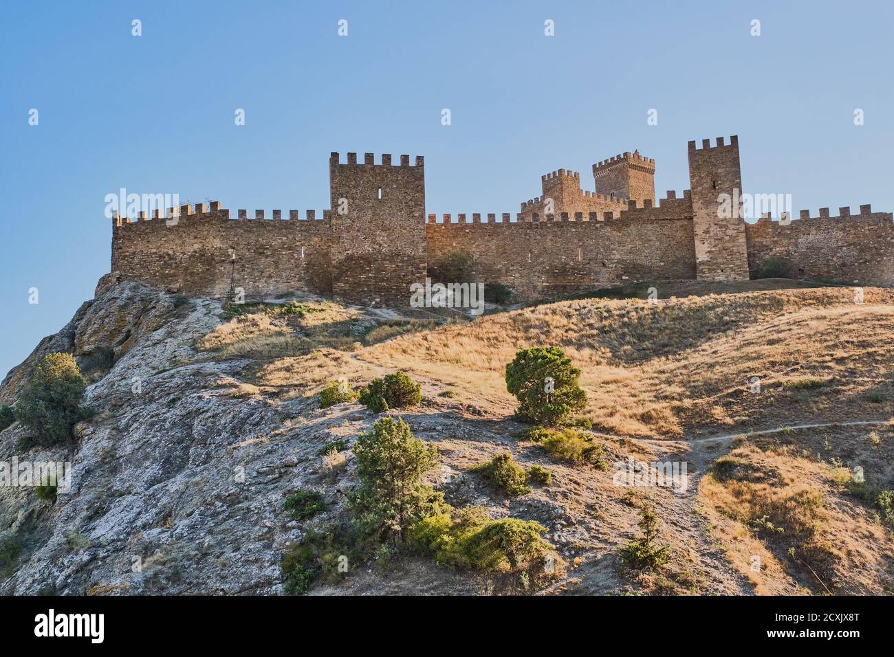 Genoese Fortress - One of the Three Surviving Medieval Fortresses on the  Crimean Coast Stock Image - Image of landscape, drone: 230853717