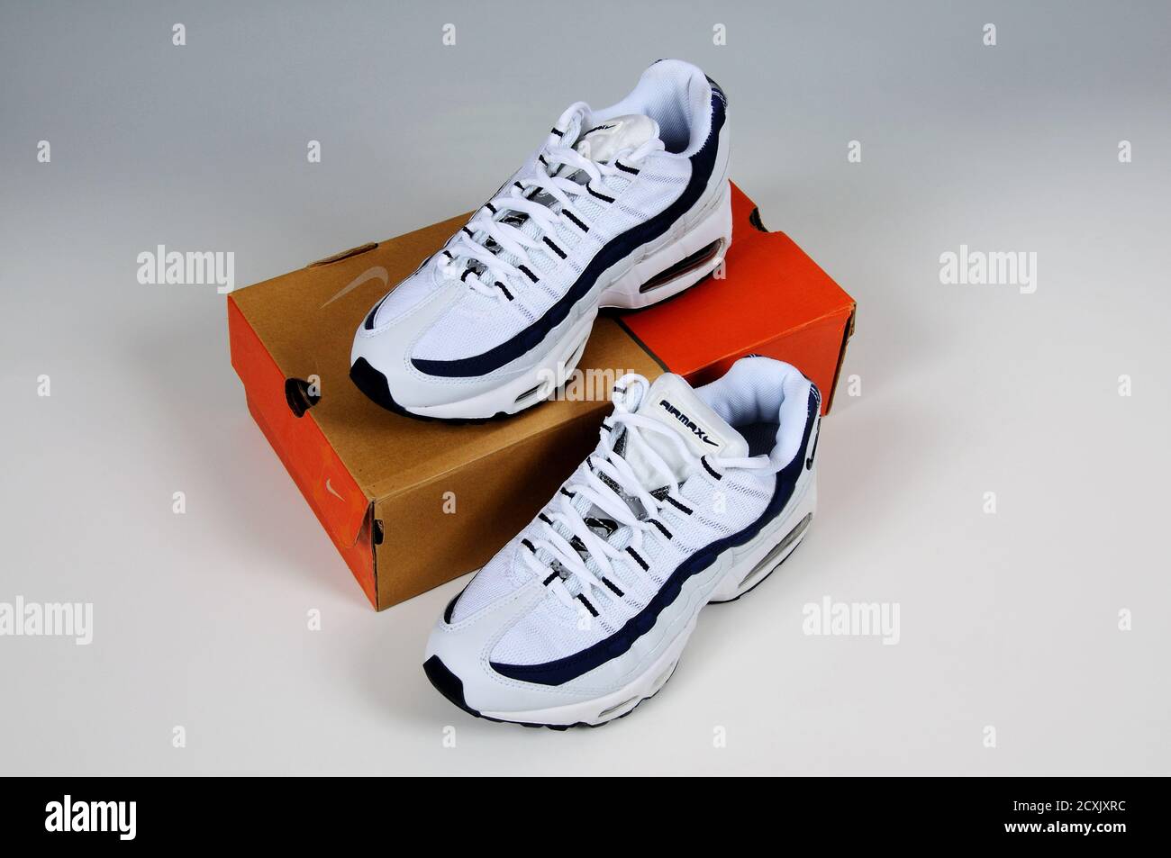White Nike Airmax Trainers Calahonda Spain Stock Photo Alamy