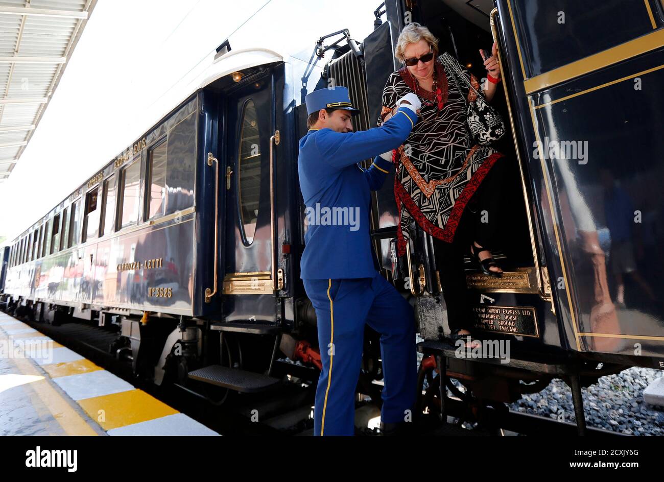 An Orient Express Passenger Who Identified Herself As Kawana From Virginia Of The U S Is Helped