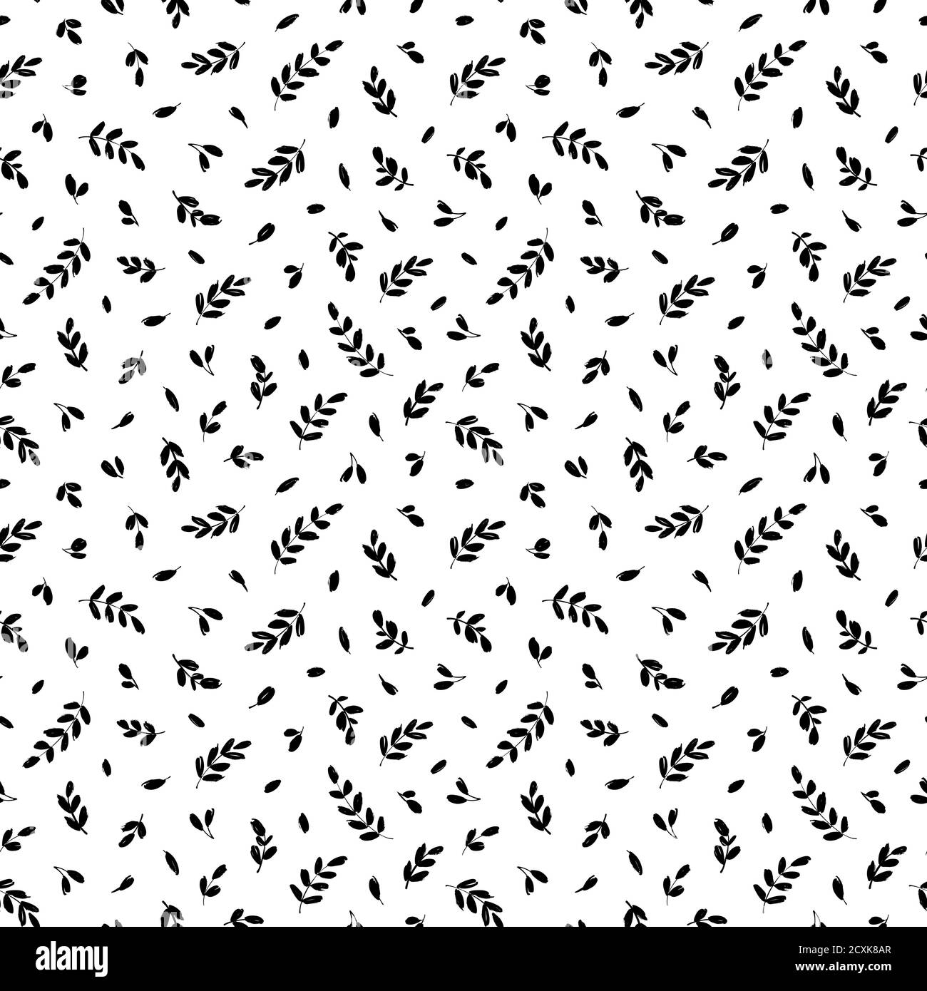 Leaves and branches vector seamless pattern Stock Vector Image & Art ...