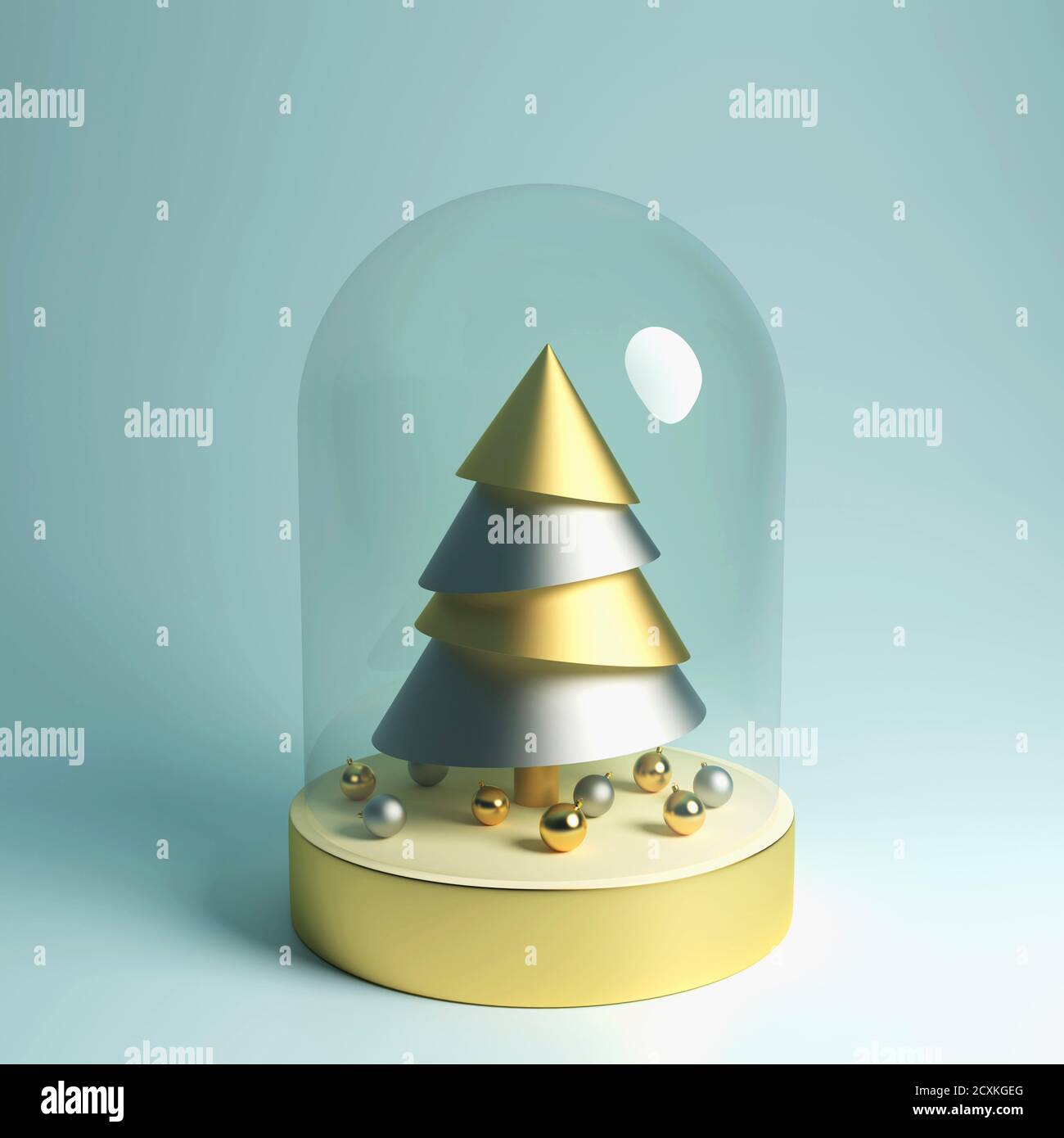 3d illustration realistic snow globe hi-res stock photography and ...