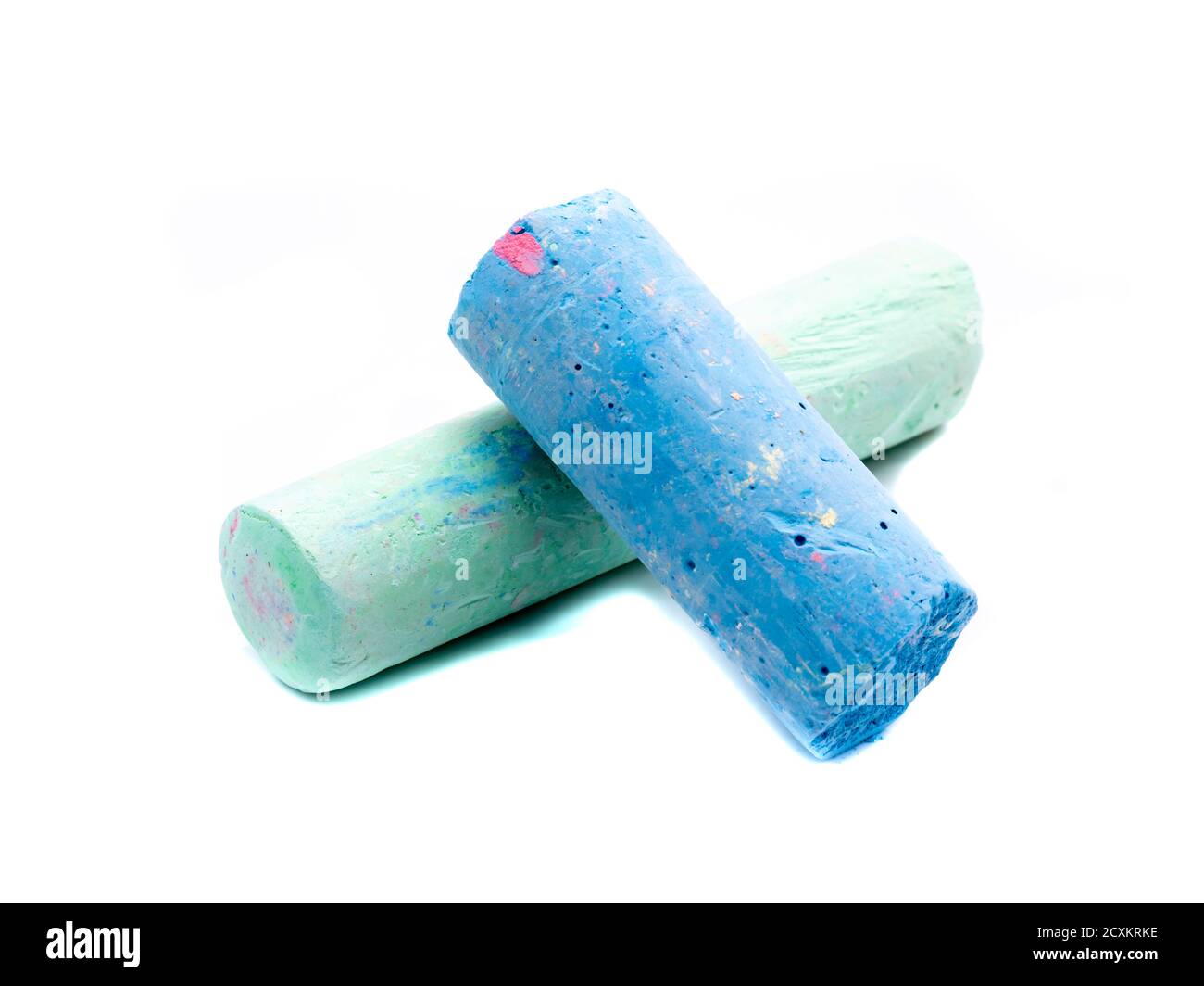Chalk isolated on white background Stock Photo