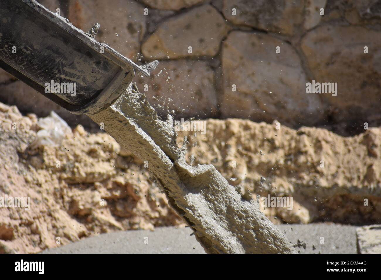 Cement Being Poured Stock Photo Alamy