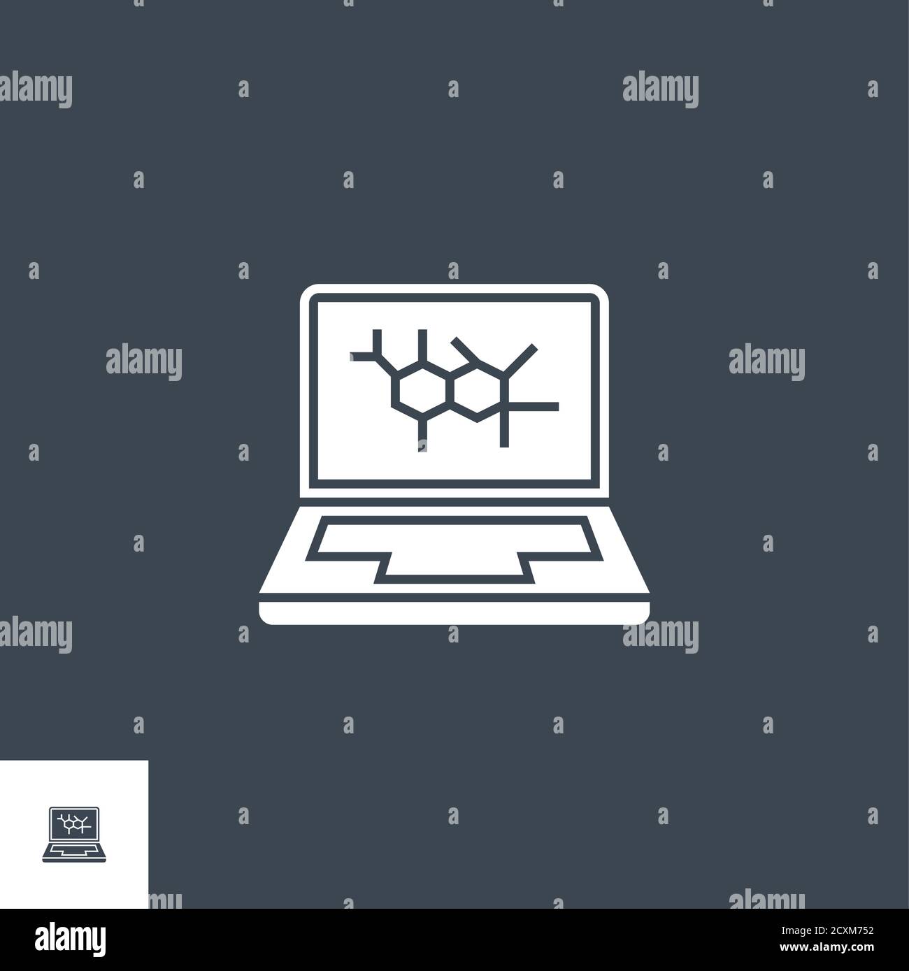Computer Diagnostic related vector glyph icon. Isolated on black background. Vector illustration. Stock Vector
