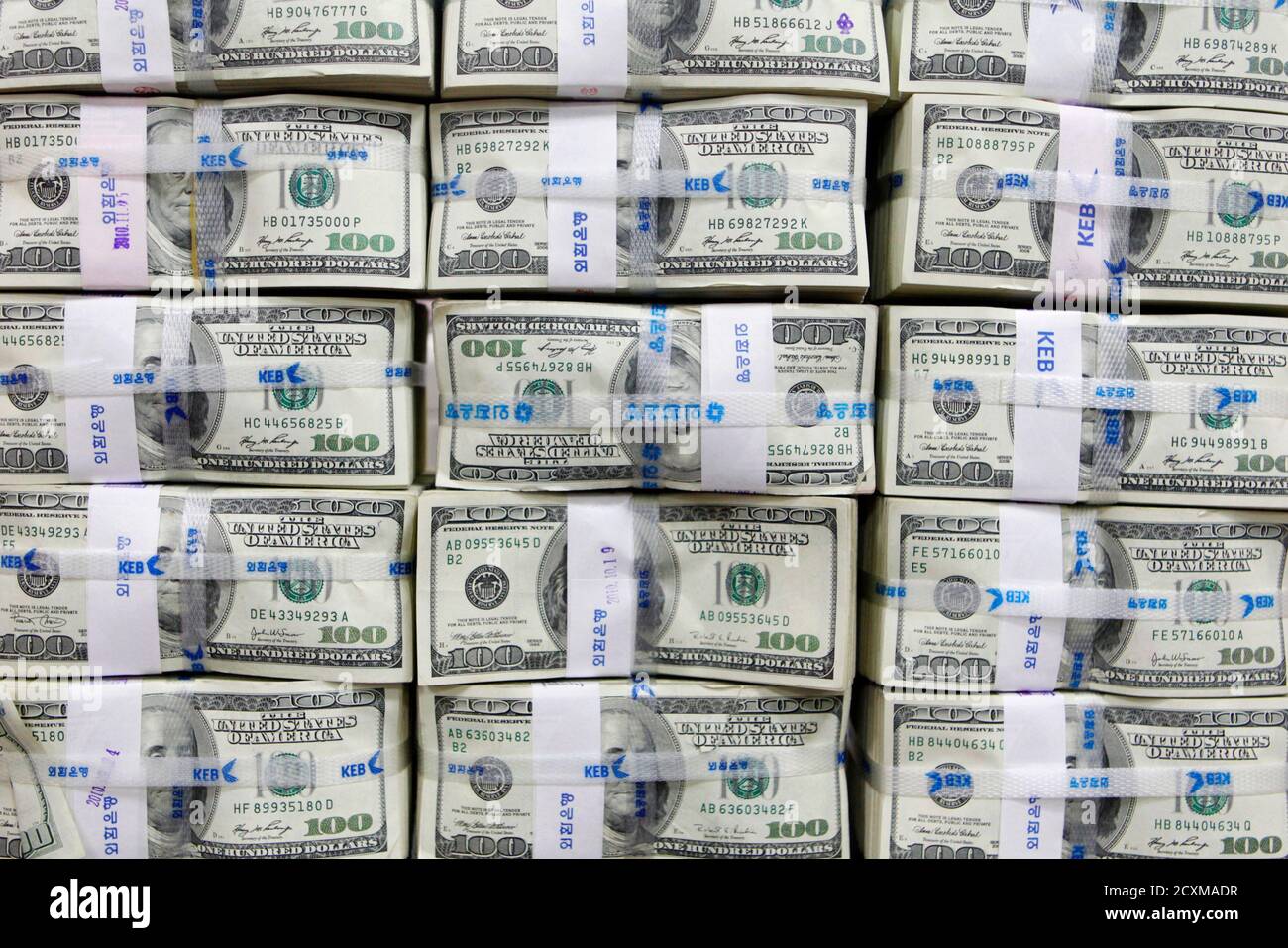 U.S. dollar notes are seen in this picture illustration taken ...