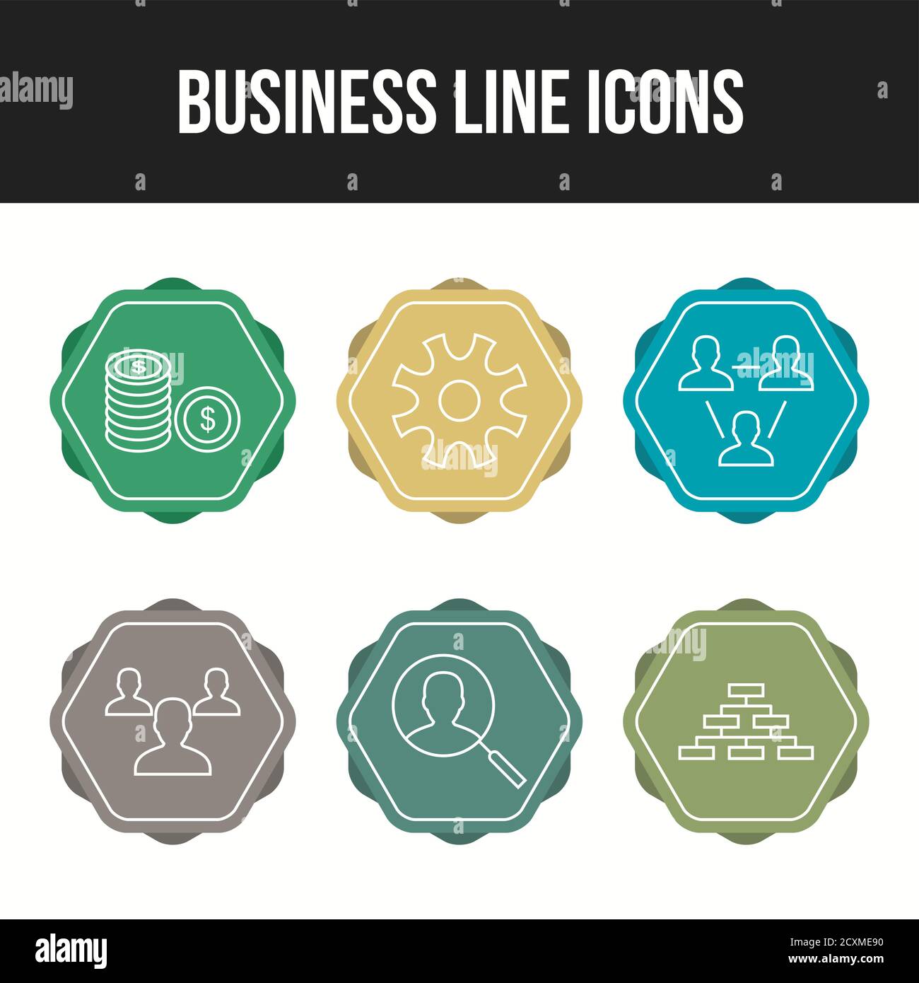 Beautiful 6 icons pack of business vector icons Stock Vector Image ...