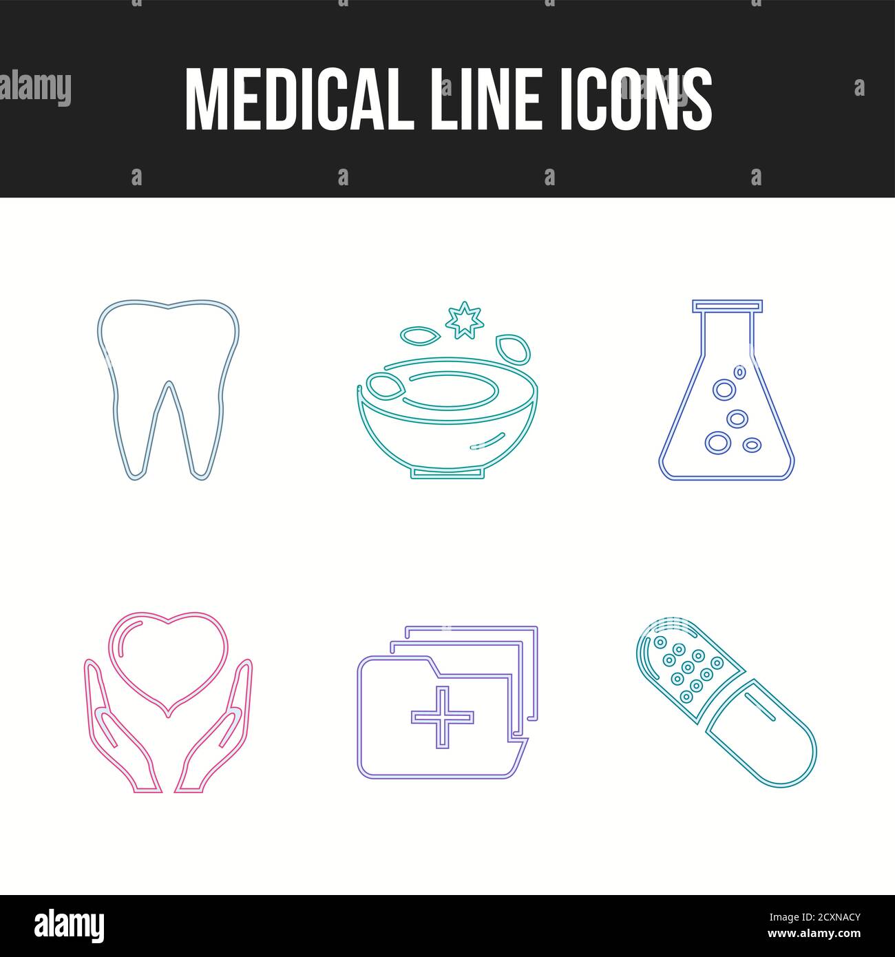 Beautiful 6 icons pack of Medical vector icons Stock Vector Image & Art ...