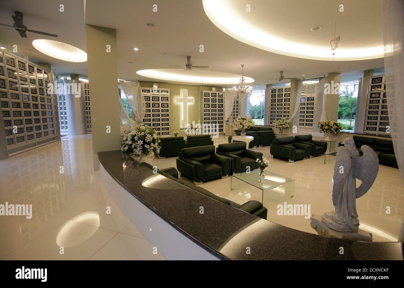 An Interior View Of The Columbarium House For Christian Devotees At Nirvana Memorial Park In Shah Alam Outside Kuala Lumpur September 5 2010 Demand For Luxury Funerals Is Booming In Southeast Asia